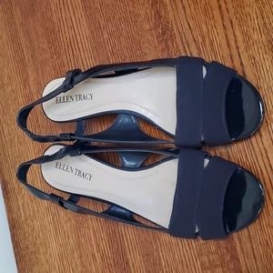 ELLEN TRACY "Jill" Slingback Low Wedge